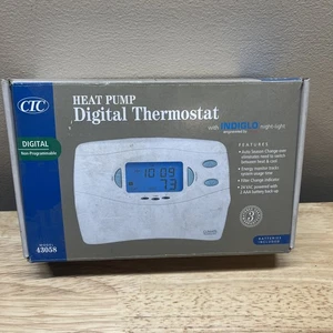 CTC 43058 Non Programmable Heat Pump Digital Wall Thermostat, Single or 2-Stage - Picture 1 of 8
