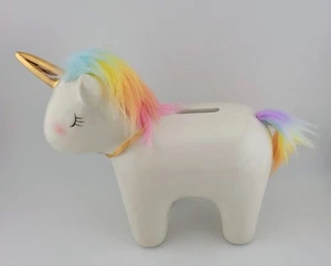 Einhorn Sparschwein Münze Pferd Regenbogen Fell Schwanz Mähne Kirkton Haus - Bild 1 von 9