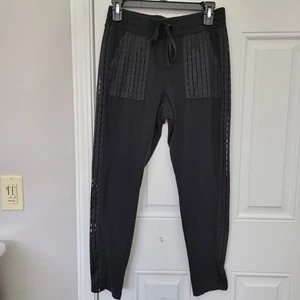 Pantaloni da jogging Victoria's Secret Sport neri traforati tasche taglia small - Foto 1 di 13