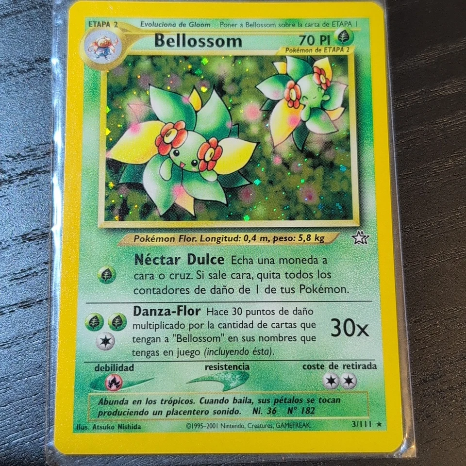 2001 Pokemon (SPANISH) Unlimited Neo Genesis Bellossom Holo 3/111 Rare - Image 1 of 4