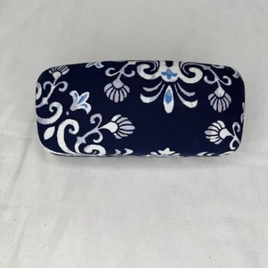 Occhiali da sole Vera Bradley custodia rigida blu e bianca stampata, protezione occhiali da sole - Foto 1 di 8