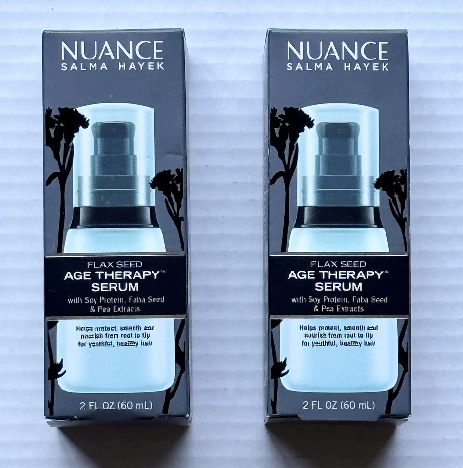 New 2 Pack Of Nuance Salma Hayek Flax Seed Age Therapy Serum 2 oz - Image 1 of 3