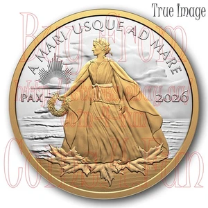 2026 - PAX - Lady Peace Dollar #7 - $1 1 oz. Pure Silver Proof Coin - Canada - Foto 1 di 4