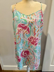 Neu ohne Etikett Lilly Pulitzer SEIDE Gelees Be Jammin gefüttertes Kleid Medium SELTEN - Bild 1 von 5