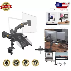Full Motion Desk Mount for Laptops and Monitors - 10-27” Compatibility - Picture 1 of 8