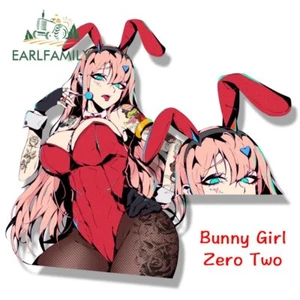 EARLFAMILY 5.1” Zero Two Fanart Peeker Car Sticker Darling In The Franxx Decals - Picture 1 of 9