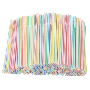 100-2000x Straws Flexible Bendy Reusable Drinking Straw Colourful Birthday Party - Picture 1 of 10
