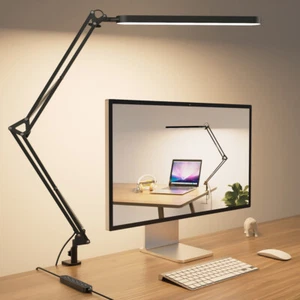 LED Schreibtischlampe◇ 10W Tischlampe Büroleuchte Beleuchtung Leselampe Dimmbar - Bild 1 von 23