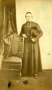 France Paris Religion Priest Soutane Old Photo CDV 1870' - Imagen 1 de 3