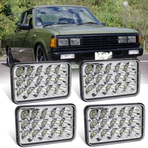 Proyector de 4x6" faros LED luz alta-baja apto para Nissan 720 1983-1986 4 piezas - Imagen 1 de 10