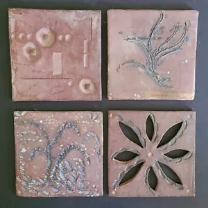Studio Pottery Coasters/Trivets/Tiles, Set Of 4 by Elizabeth-Ann MacPhail (3) - Picture 1 of 10