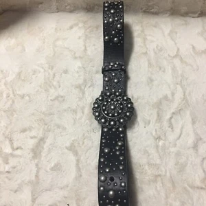 Express leather women’s studded belt Ginuwine leather size small Brown - Picture 1 of 11