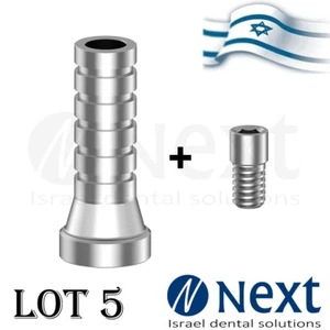 Lot x 5 New Multi Unit titanium sleeve screw abutment 1.72 mm - Picture 1 of 3