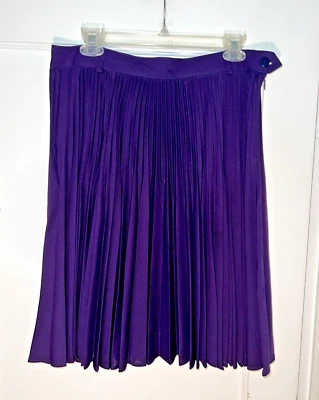 VTG ESCADA Margaretha Ley ACCORDION PLEAT Skirt Purple Size Eu38 US8.  d803 - Image 1 of 4