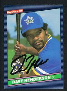 Dave Henderson #318 signed autograph auto 1986 Donruss Baseball Trading Card