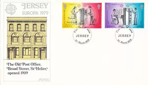 Communications EUROPA GB Jersey FDC 1979 (103974) - Picture 1 of 1