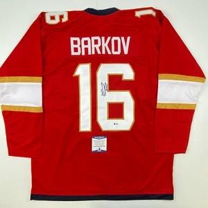 Autographed/Signed Aleksander Barkov Florida Red Hockey Jersey Beckett BAS COA - Picture 1 of 4