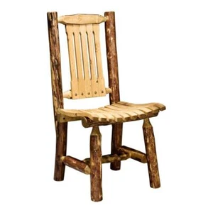 Montana Woodworks Glacier Country 18" Transitional Wood Patio Chair in Brown - Picture 1 of 6