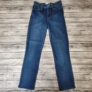 Paige Size 23 Girls Jeans Mid Rise Hoxton Slim Cut Off Blue Denim - Picture 1 of 10