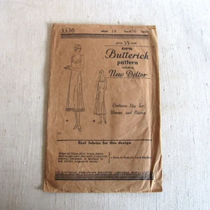Vintage Antique Sewing Pattern BUTTERICK # 3336 FF/Complete SZ 18 Bust 36 1930's - Picture 1 of 3