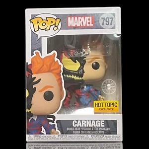 Funko Pop + Protector! Marvel #797 Carnage (Hot Topic Exclusive) Mint-in-Stock - Picture 1 of 13