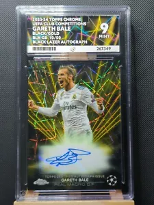 2023-24 Topps Chrome UCC Gareth Bale Black Lazer Auto 10/50 ACE MINT 9 - Picture 1 of 2
