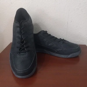 BSI Men Sport Basic Bowling Shoes Black Size 9.5 Tie Shoelaces New 4913 - Picture 1 of 12