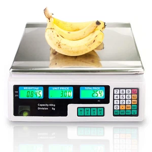 88LB 40KG Electronic Price Computing Scale | Digital Deli Produce Weight Scales  - Picture 1 of 8