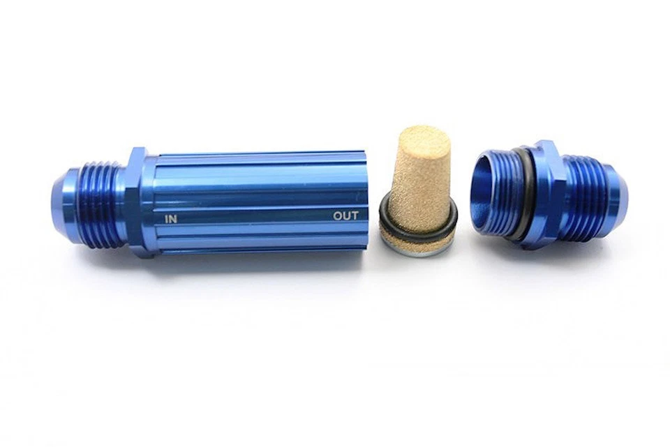 AN-10 AN10 Blue Anodised Billet Magnetic Fuel Filter 30 Micron Dash 10 - Image 1 of 4