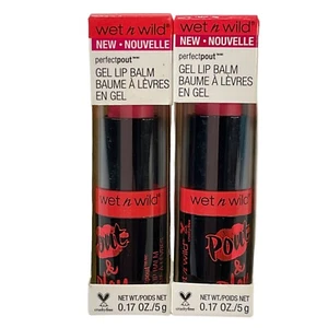 Balsamo per labbra Wet n Wild Gel Colorato 2 Ct Perfect Pout Idratante Trasparente 953A Play Nuovo - Foto 1 di 7