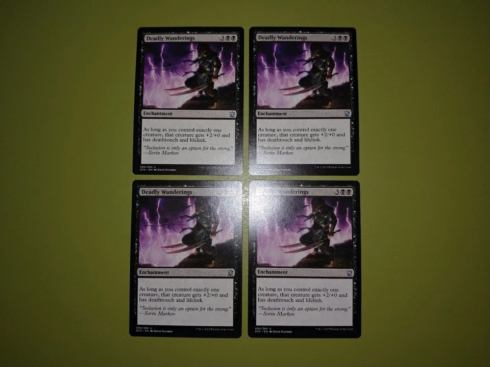 Deadly Wanderings x4 Dragons of Tarkir 4x Playset Magic the Gathering MTG  - Image 1 of 1