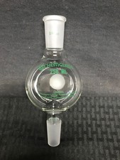 CHEMGLASS Glass 250mL Kugelrohr Single Distilling Bulb Ball Tube 24/40 CG-1227