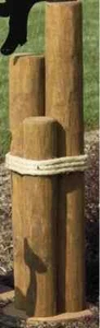 Amish Handmade Nautical Large Pier Post Decoration with Rope - Picture 1 of 2
