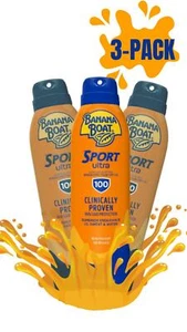 Banana Boat Ultra Mist Sport Performance Broad Spectrum SPF 100, 6oz (pack of 3) - Picture 1 of 2