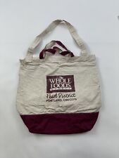 Whole Foods Tote Bag Canvas Grocery Reusable Pearl District Portland Oregon Rare