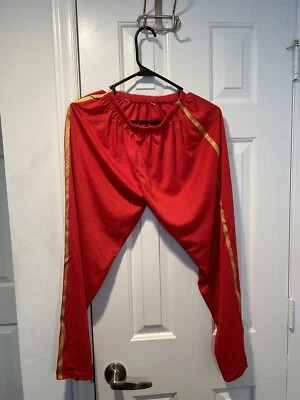 Red Sweatpants Gold Foil Stripe kids girl’s Size XL - Image 1 of 4