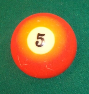 APA 8 ball pocket marker #5 ball - lucky number, team number - Picture 1 of 1