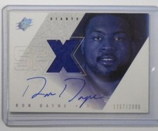 2000 Upper Deck Spx Ron Dayne Signed/autograph Jersey Rc Giants Card
