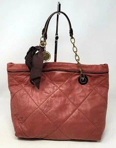 Lanvin Amalia Brick Red Lambskin Leather Quilted Medium Chain Shoulder Hand Bag - Picture 1 of 11