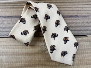 VTG 90's Ralph Lauren Polo Hound Hunting Dog Wool Tie Hand Made in USA - Picture 1 of 7