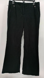 J.Crew Womens City Fit Soft Fine Wale Wide Leg Black Corduroys Size 6 - Picture 1 of 14