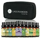 ORIGINAL Lagunamoon 10PCS Pure Essential Oils Set Aromatherapy Oil +Travel Bag. 