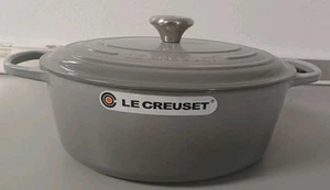 Le Creuset Mist Gray Oval Casserole Oven 12-1/4" & 6.3L - Picture 1 of 13