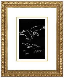 Georges Braque La Nuit La Faim Bird Landscape Lithograph Signed Framed Artwork - Picture 1 of 4