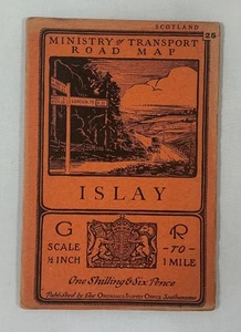Vintage Ordnance Survey Ministry of Transport Road Map, Scotland sheet 25, Islay - Picture 1 of 3