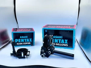Rare Asahi Pentax Auto Bellows M42 Slide Copier Cable Release Manual Boxes - Bild 1 von 20