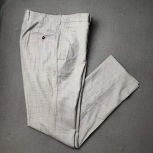 Pantalones de vestir Ted Baker para hombre 36x34 gris claro Jefferson pantalones 100 % lana - Imagen 1 de 15