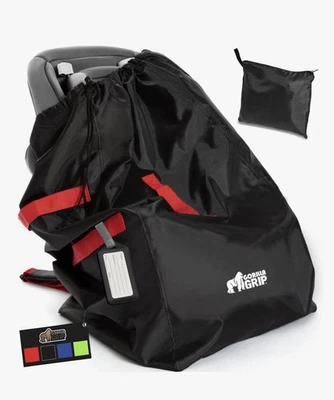 Bolsa de viaje para asiento de coche GORILLA GRIP con correas acolchadas, negra/roja Foto 1 de 4