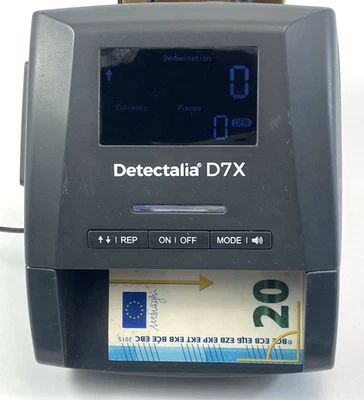 Detectalia D7X Geldscheinprüfer & Geldzählmaschine Euro Banknotenprüfer vHändler - Bild 1 von 4