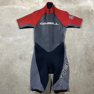 O’Neill Reactor 2/1 Youth Large Short Sleeve Spring Wetsuit Red Gray - Picture 1 of 17